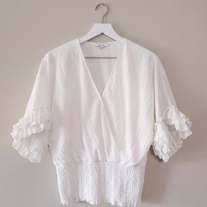 BTFL - life Anthropologie Roberta Surplice Eyelet Top